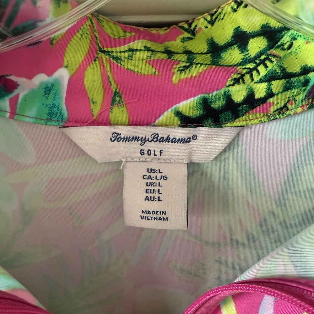 Tommy Bahama Golf Tropical Print Half Zip Pullover - Fast Shipping! - Picture 3 of 4